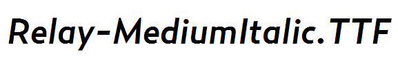 Relay-MediumItalic