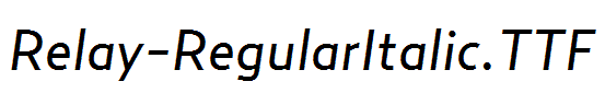 Relay-RegularItalic