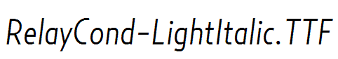 RelayCond-LightItalic