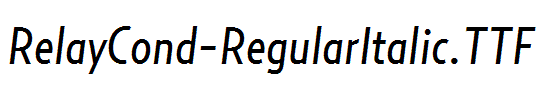 RelayCond-RegularItalic