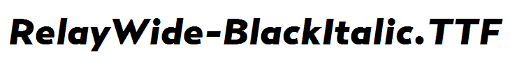 RelayWide-BlackItalic