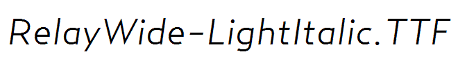 RelayWide-LightItalic