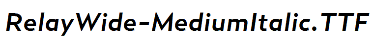 RelayWide-MediumItalic