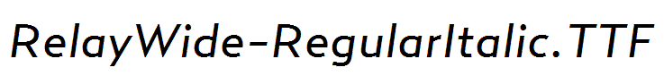 RelayWide-RegularItalic