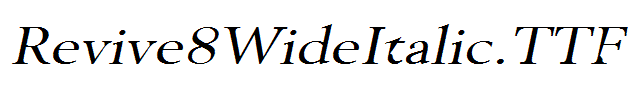 Revive8WideItalic