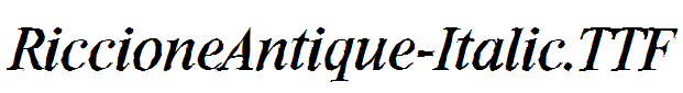 RiccioneAntique-Italic