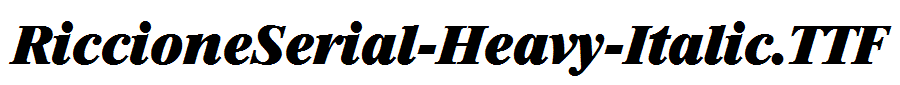 RiccioneSerial-Heavy-Italic