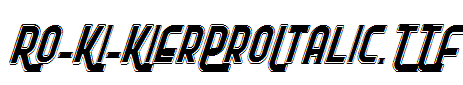 Ro-Ki-KierProItalic