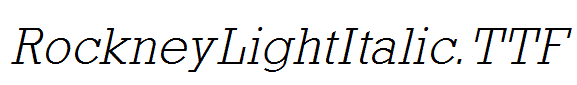 RockneyLightItalic