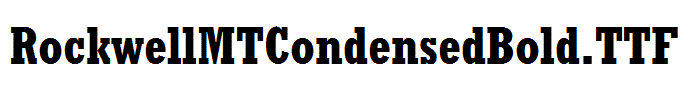 RockwellMTCondensedBold