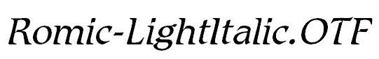 Romic-LightItalic