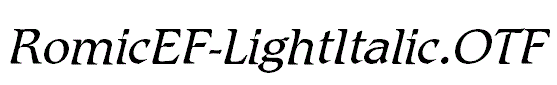 RomicEF-LightItalic