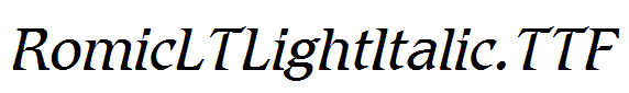 RomicLTLightItalic