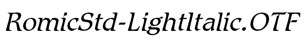 RomicStd-LightItalic