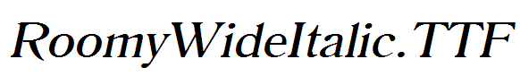 RoomyWideItalic