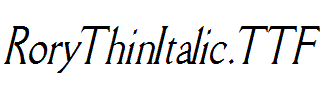 RoryThinItalic