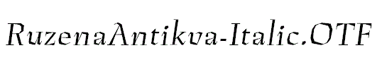 RuzenaAntikva-Italic