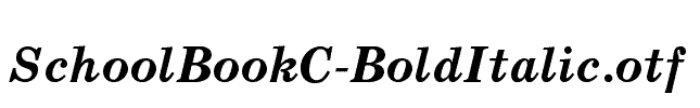 SchoolBookC-BoldItalic