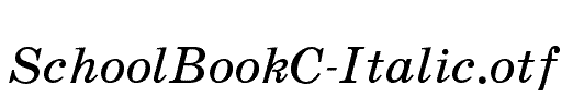 SchoolBookC-Italic