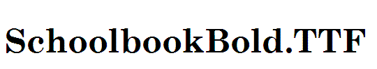 SchoolbookBold