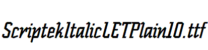 ScriptekItalicLETPlain10