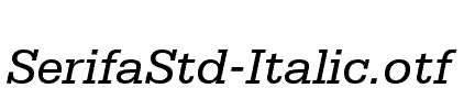 SerifaStd-Italic