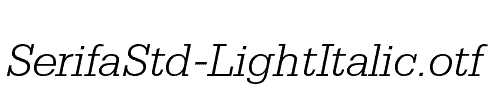 SerifaStd-LightItalic