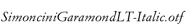 SimonciniGaramondLT-Italic