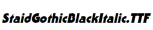 StaidGothicBlackItalic