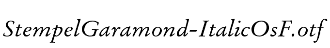 StempelGaramond-ItalicOsF