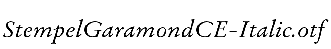 StempelGaramondCE-Italic