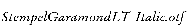 StempelGaramondLT-Italic