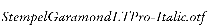 StempelGaramondLTPro-Italic