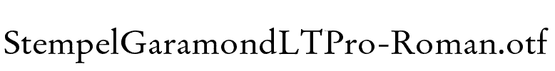 StempelGaramondLTPro-Roman