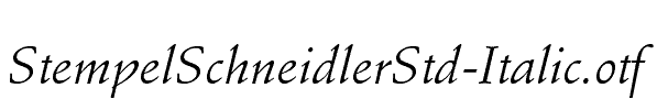 StempelSchneidlerStd-Italic
