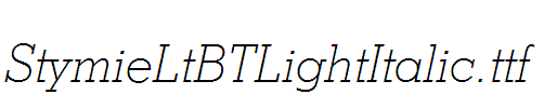 StymieLtBTLightItalic