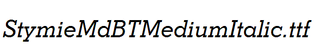 StymieMdBTMediumItalic