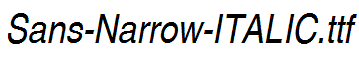 Sans-Narrow-ITALIC