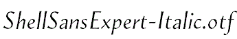 ShellSansExpert-Italic