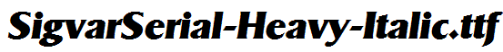 SigvarSerial-Heavy-Italic