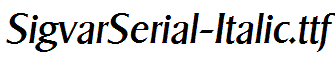 SigvarSerial-Italic