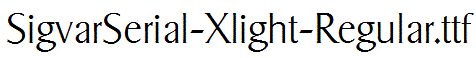 SigvarSerial-Xlight-Regular