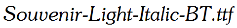 Souvenir-Light-Italic-BT