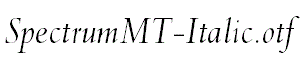 SpectrumMT-Italic