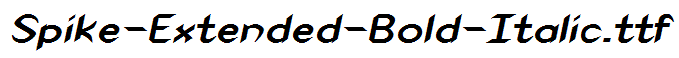 Spike-Extended-Bold-Italic