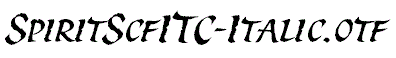 SpiritScfITC-Italic