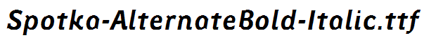 Spotka-AlternateBold-Italic