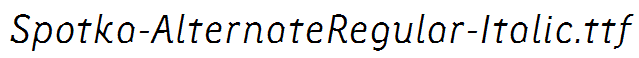 Spotka-AlternateRegular-Italic