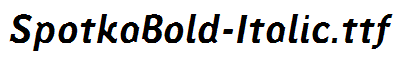 SpotkaBold-Italic