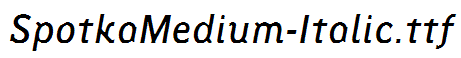 SpotkaMedium-Italic